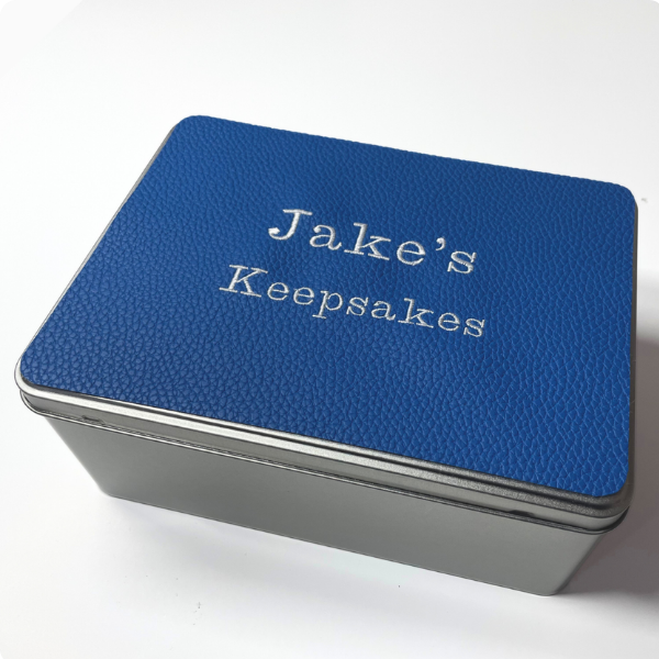 Personalised Embroidered Storage Tin