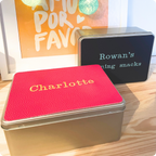 Personalised Embroidered Storage Tin